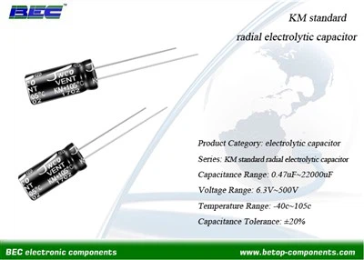 KM Standard Radial Electrolytic Capacitor